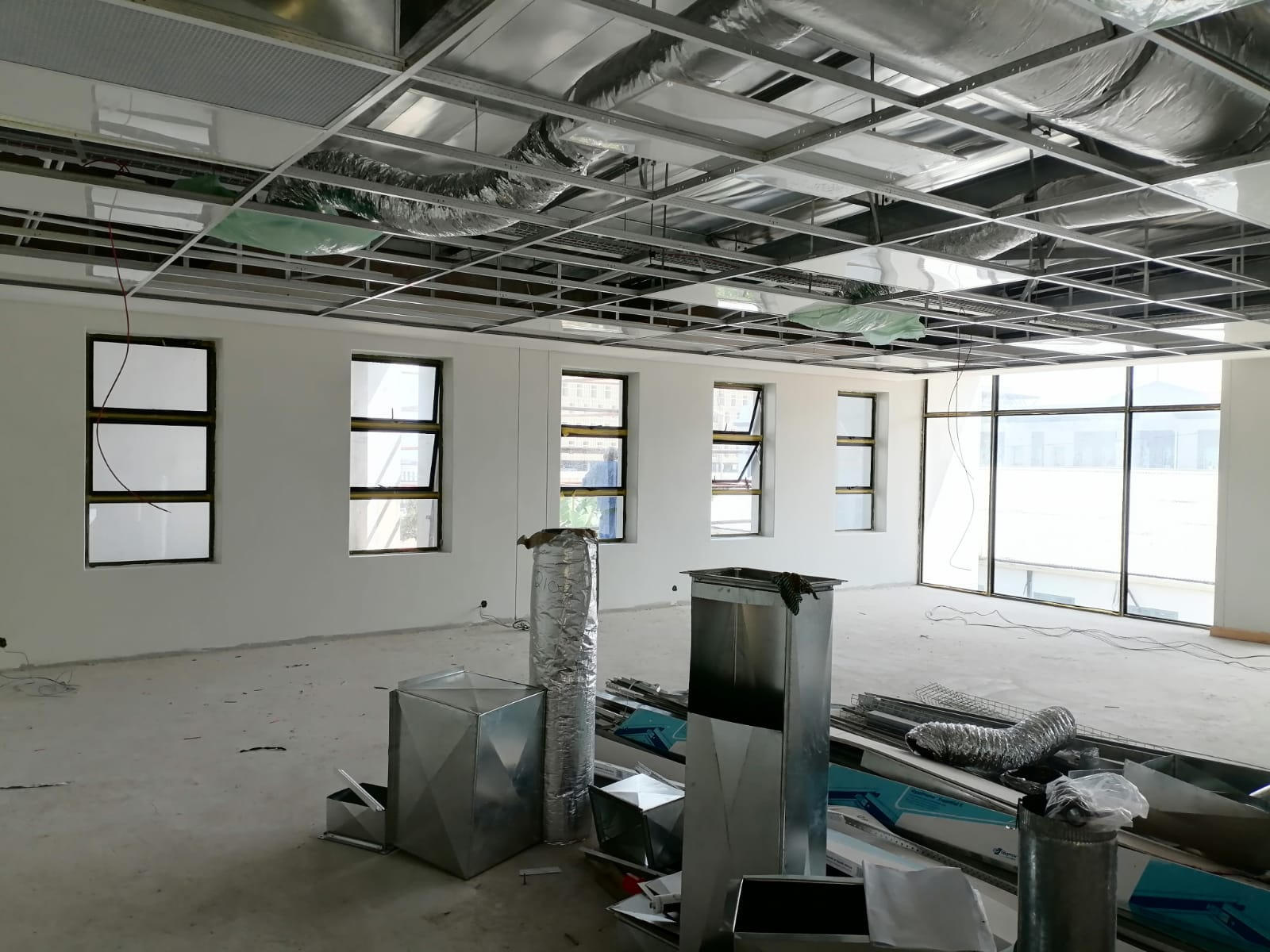 Ceiling Installation in Progress